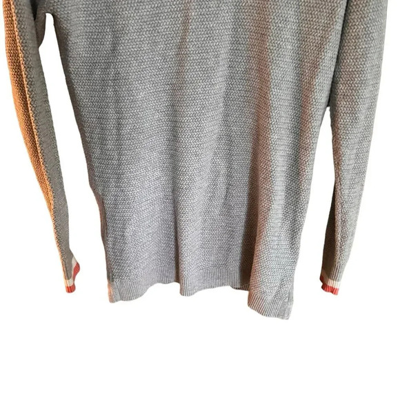 T by Talbots Womens Striped Textured Knitted Sweater Side Zippers Offices XS - Picture 4 of 9